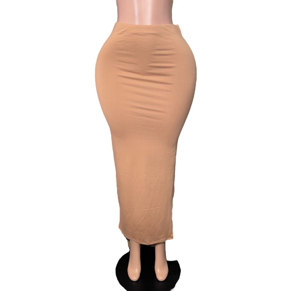 Classic Tan Maxi Skirt - Women